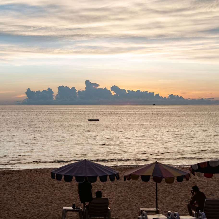 On the beach, beach bar