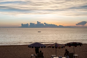 On the beach, beach bar