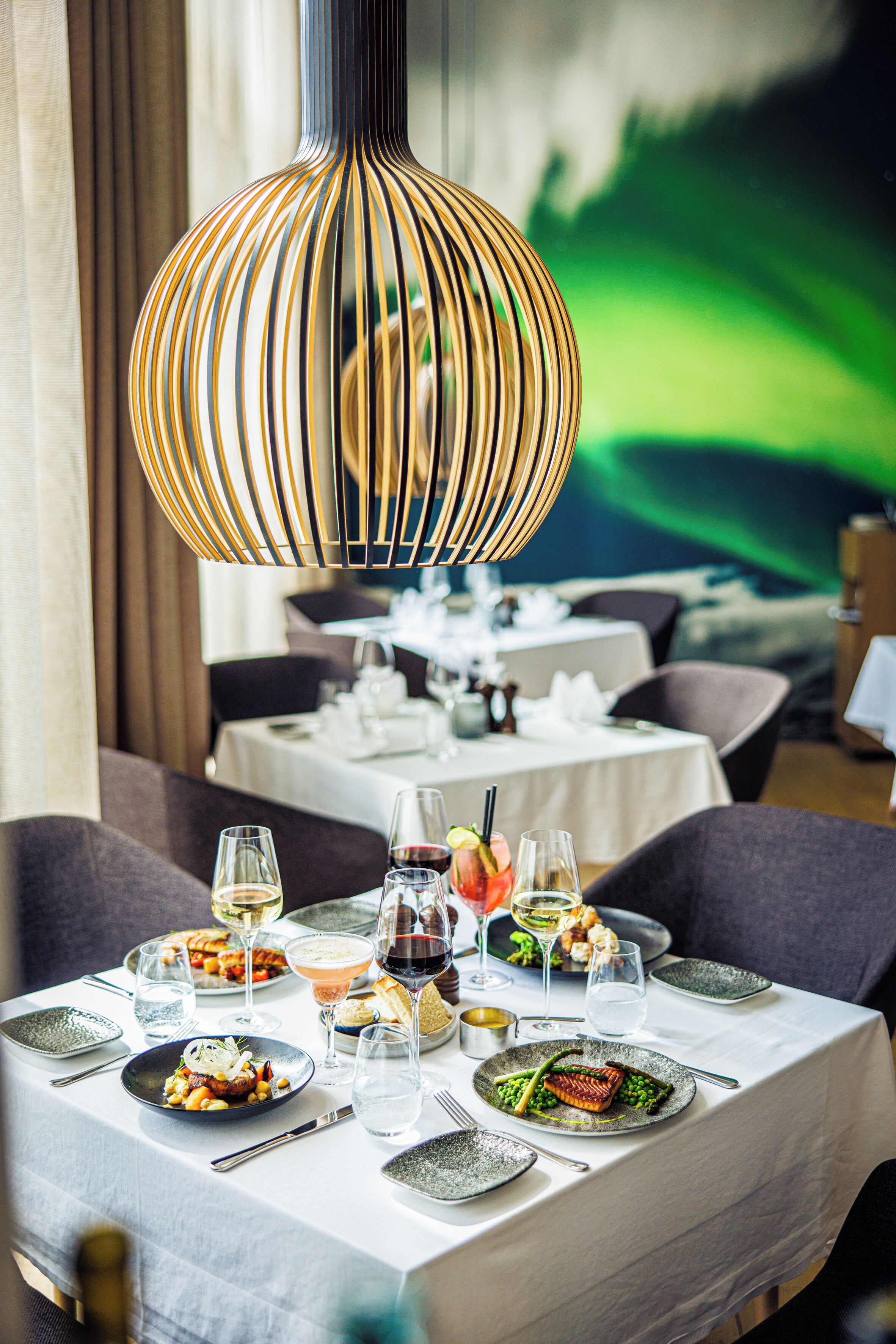 breakfast, lunch, dinner served; scandinavian cuisine, garden views