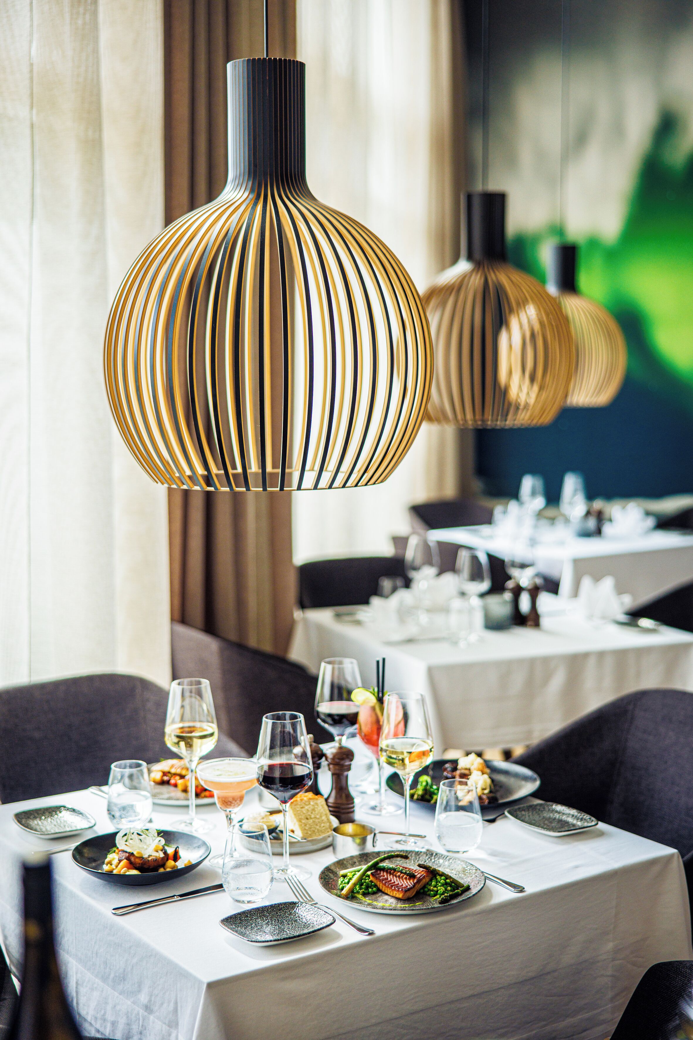 breakfast, lunch, dinner served; scandinavian cuisine, garden views