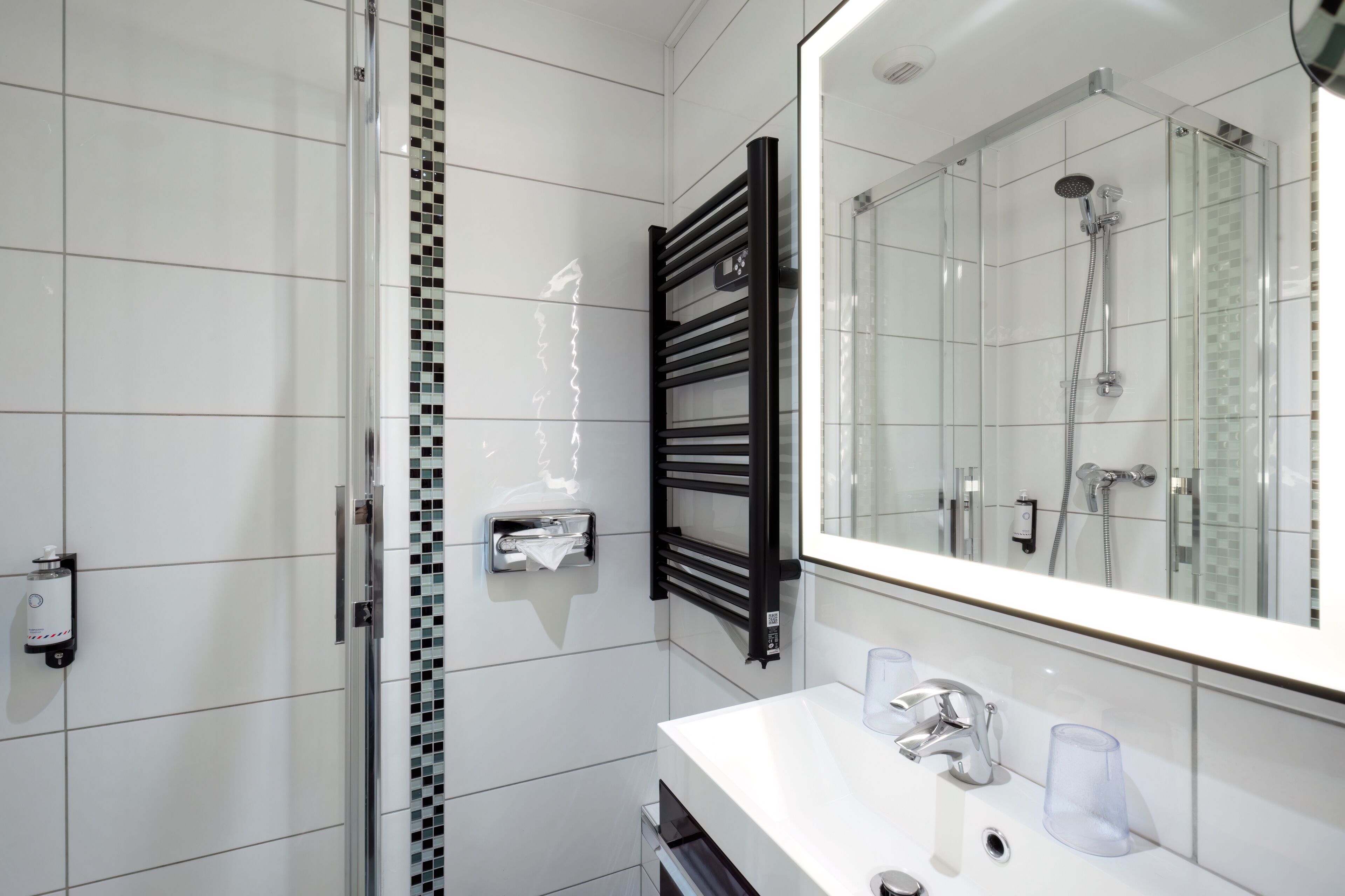 free toiletries, hair dryer, towels