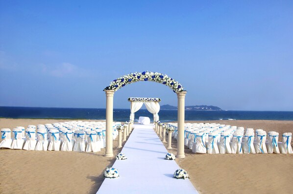 Outdoor wedding area