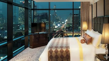 Caroline Astor Suite, 1 King Bed, Golf Course View | 1 bedroom, Frette Italian sheets, premium bedding, down duvets
