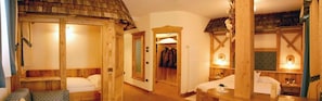 1 bedroom, hypo-allergenic bedding, down duvets, minibar
