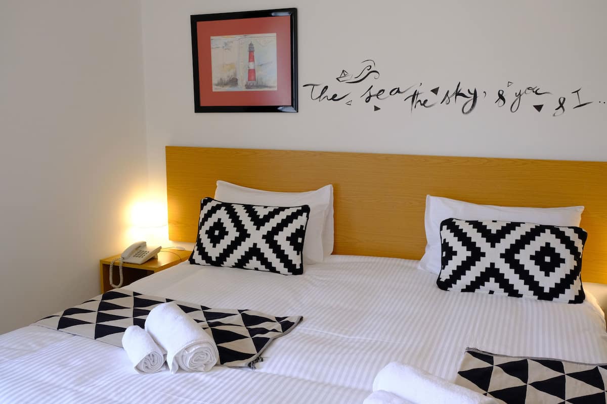 2 slaapkamers, lakens van Egyptisch katoen, luxe beddengoed, een minibar