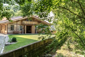 Outdoor banquet area