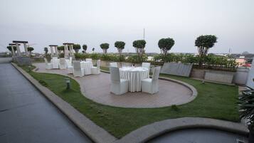 Outdoor wedding area