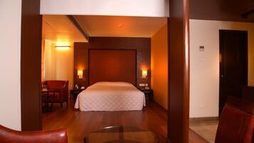 Pillow-top beds, minibar, in-room safe, laptop workspace