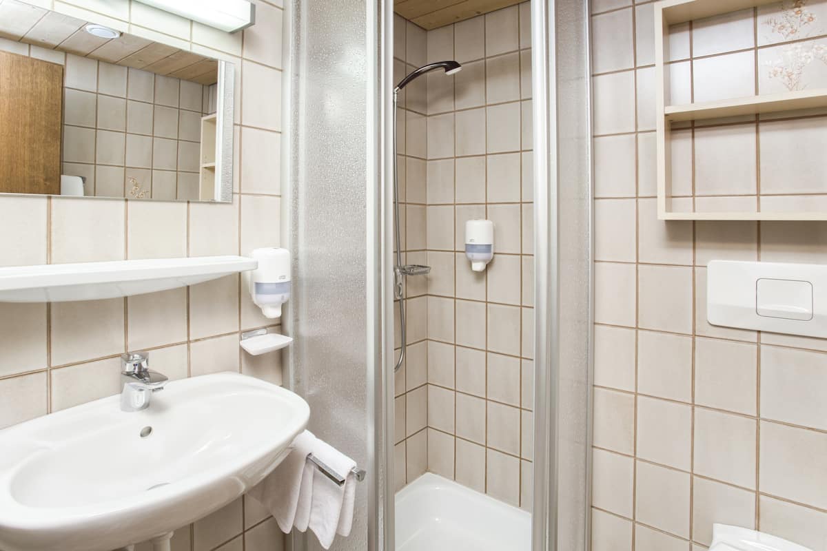 economy double room, balcony | bathroom | free toiletries, hair dryer, bathrobes, slippers