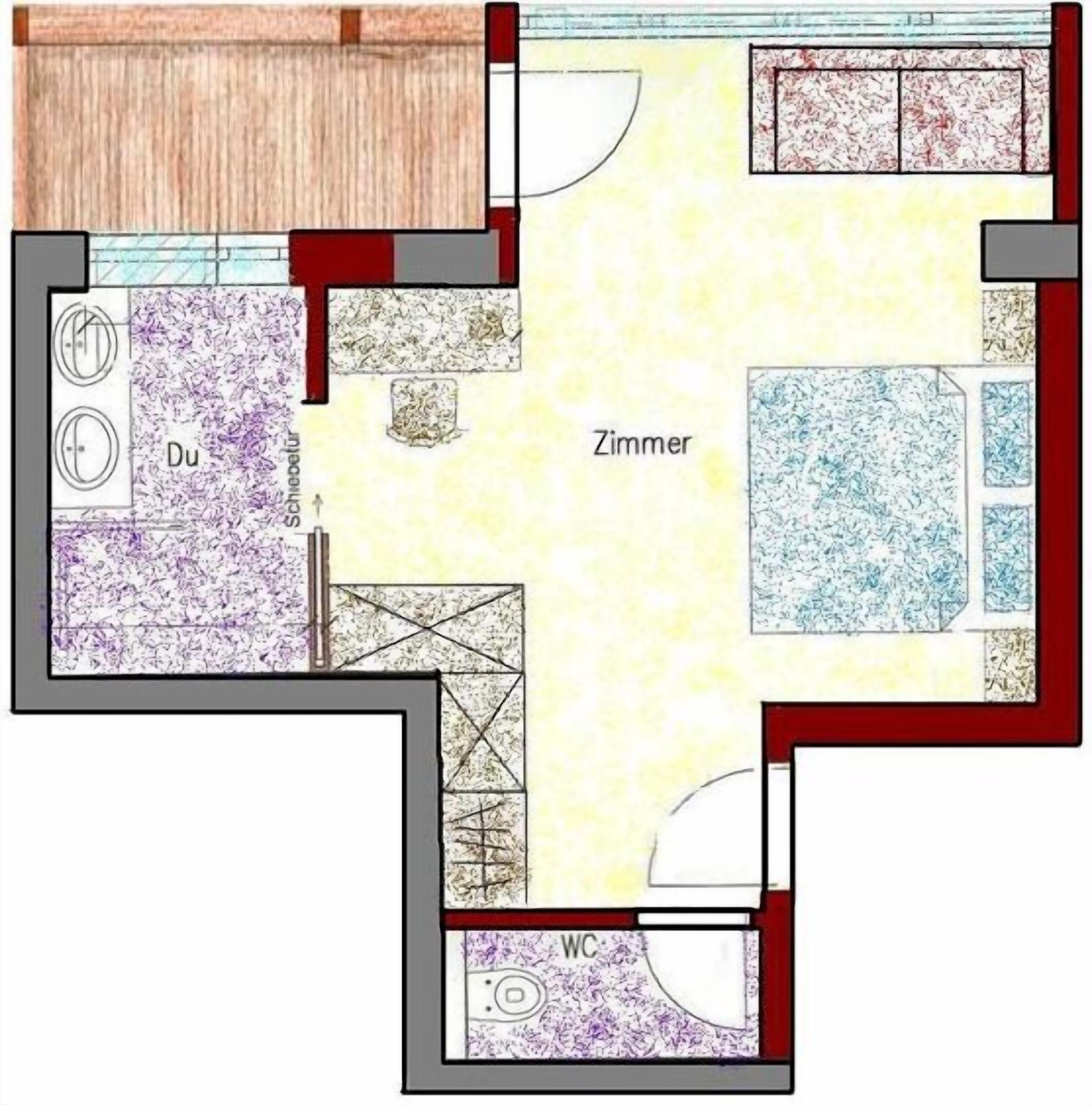 panoramic double room, balcony, mountain view | in-room safe, desk, soundproofing, free cots/infant beds