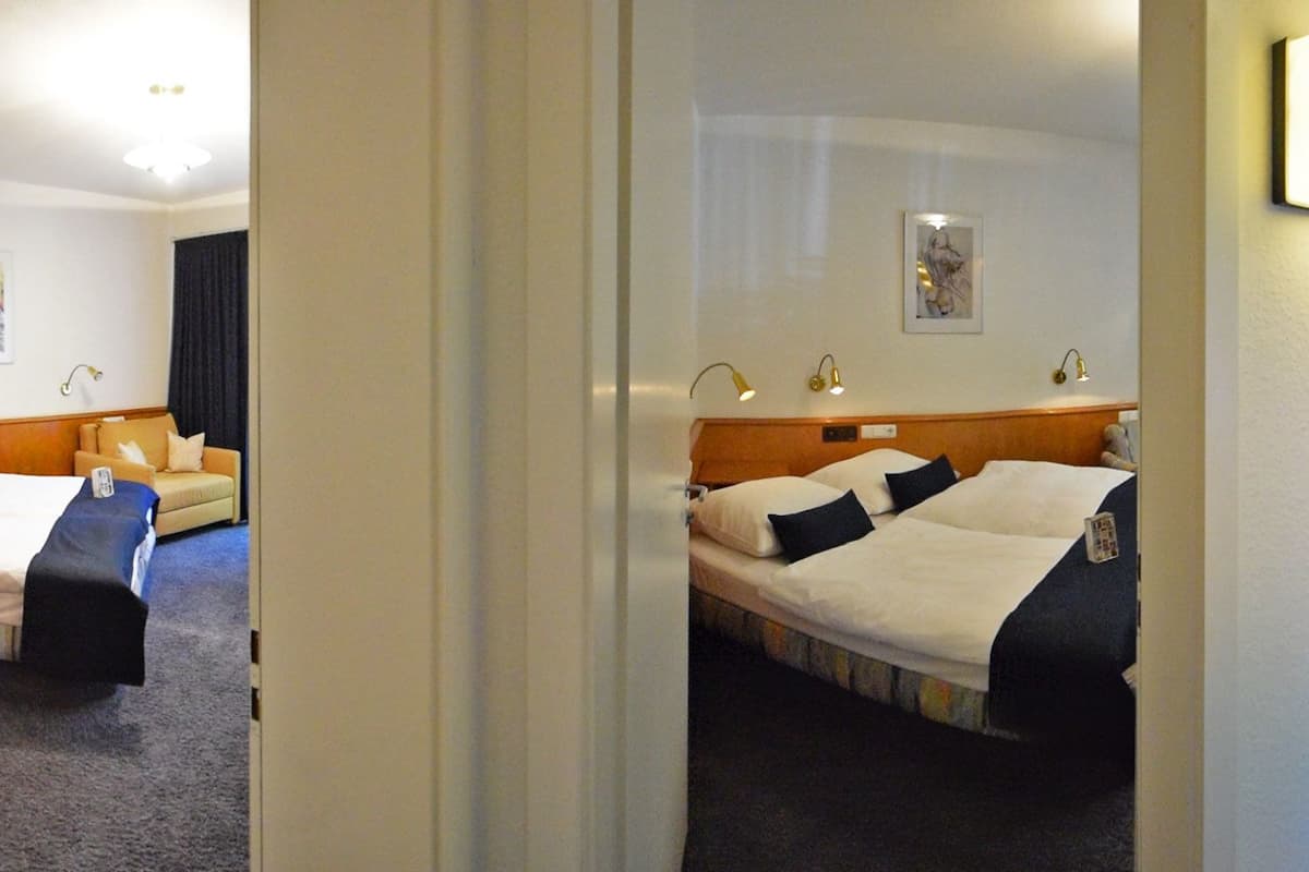 family apartment, 2 bedrooms | in-room safe, desk, soundproofing, iron/ironing board