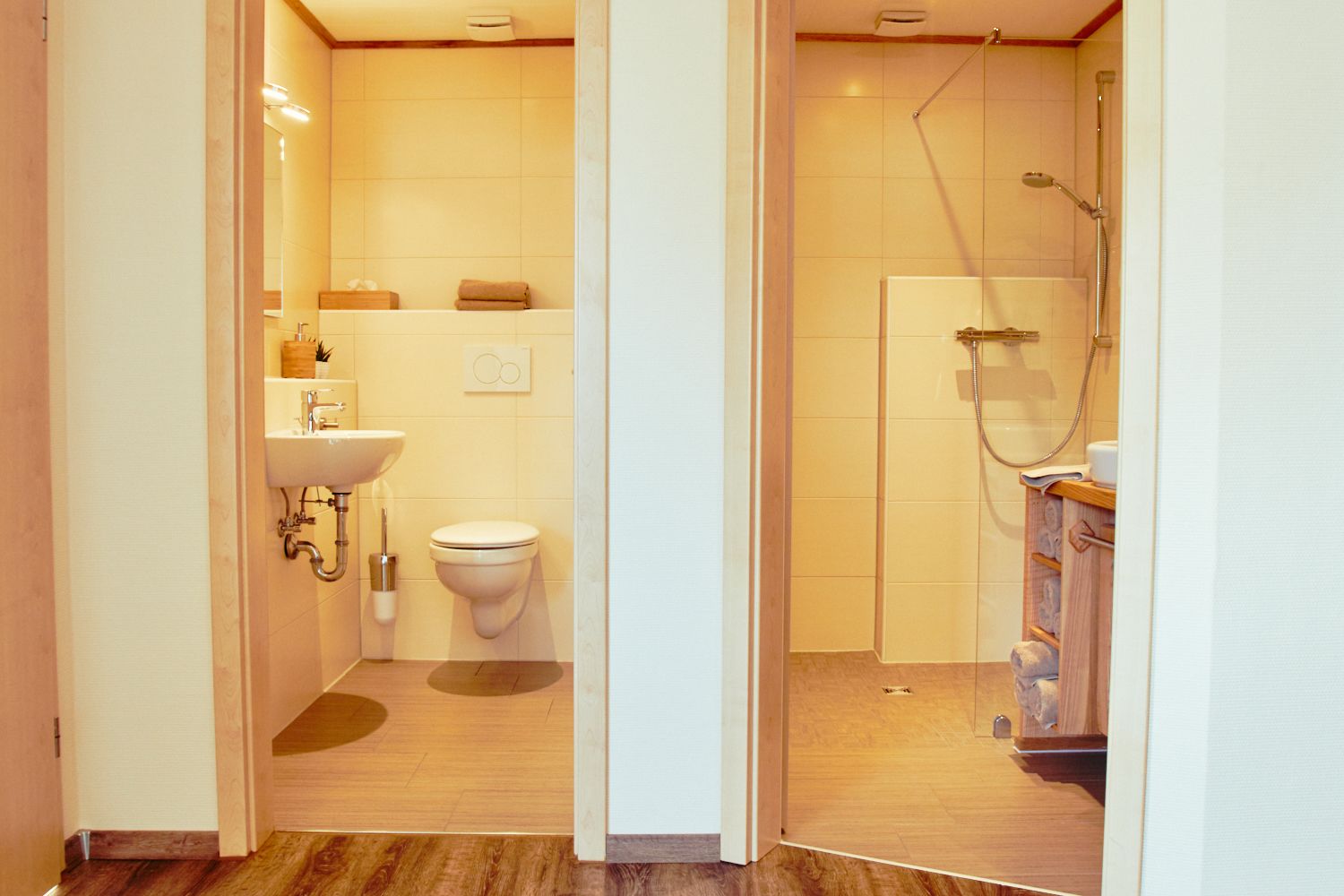 comfort double room, 1 king bed | bathroom | shower, hair dryer, towels