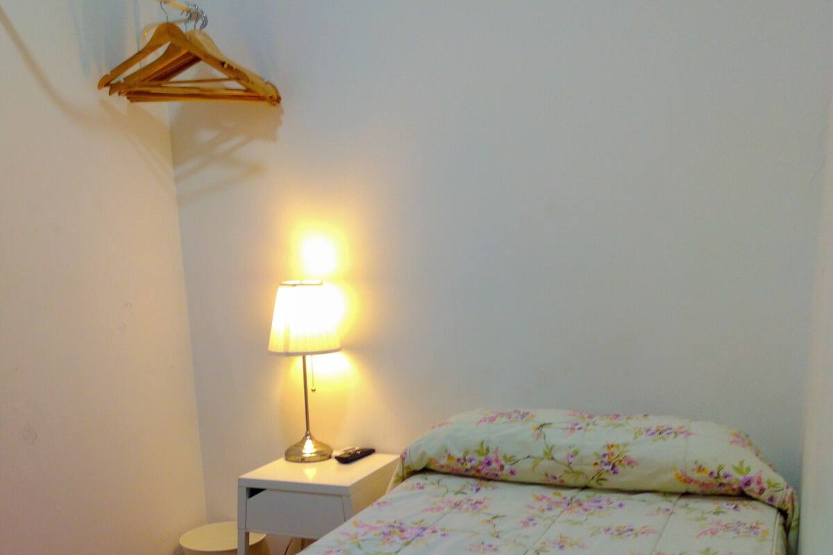 Basic Single Room, 1 Twin Bed, Shared Bathroom | Down comforters, WiFi (free), bed sheets