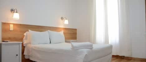 Down comforters, free WiFi, bed sheets