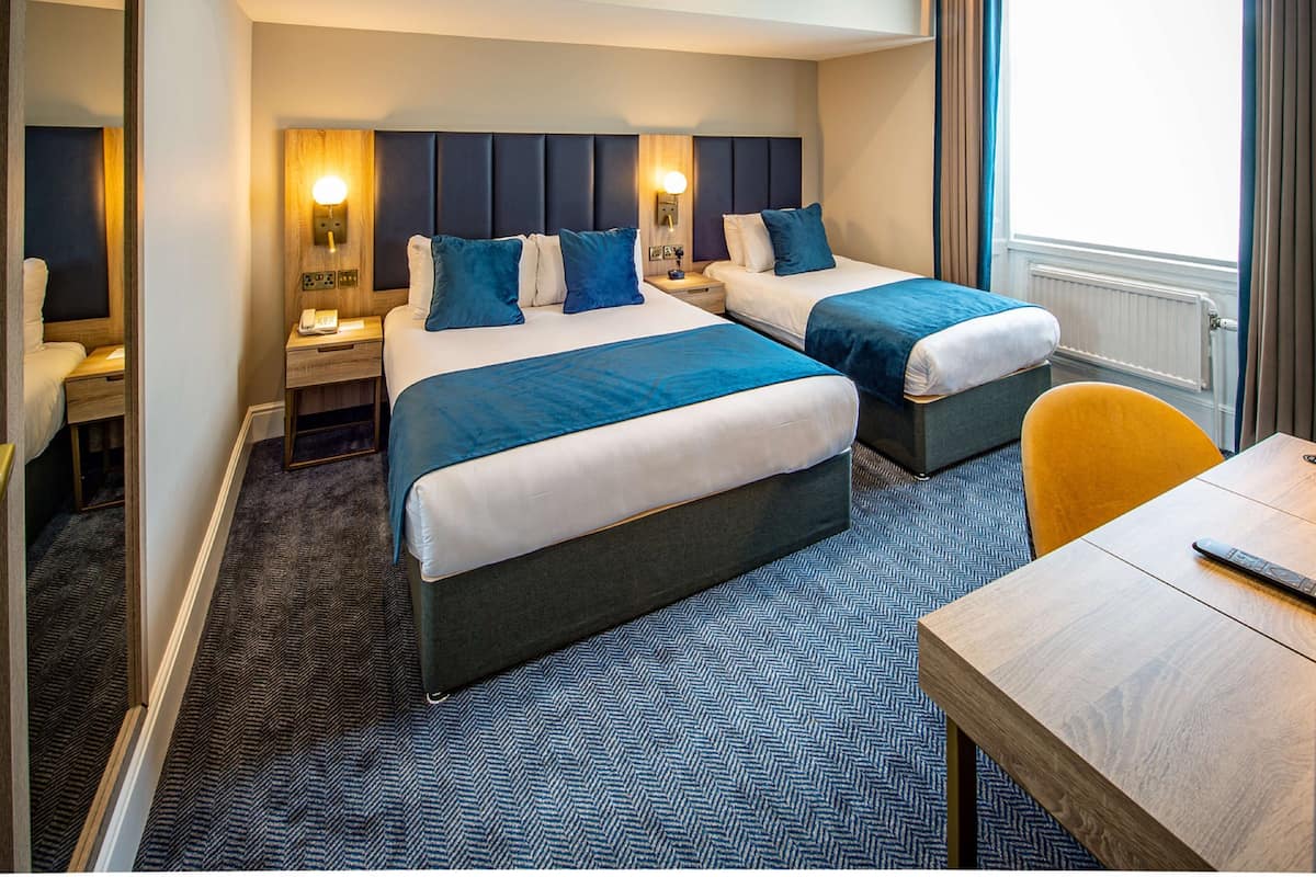 1 bedroom, premium bedding, memory foam beds, in-room safe