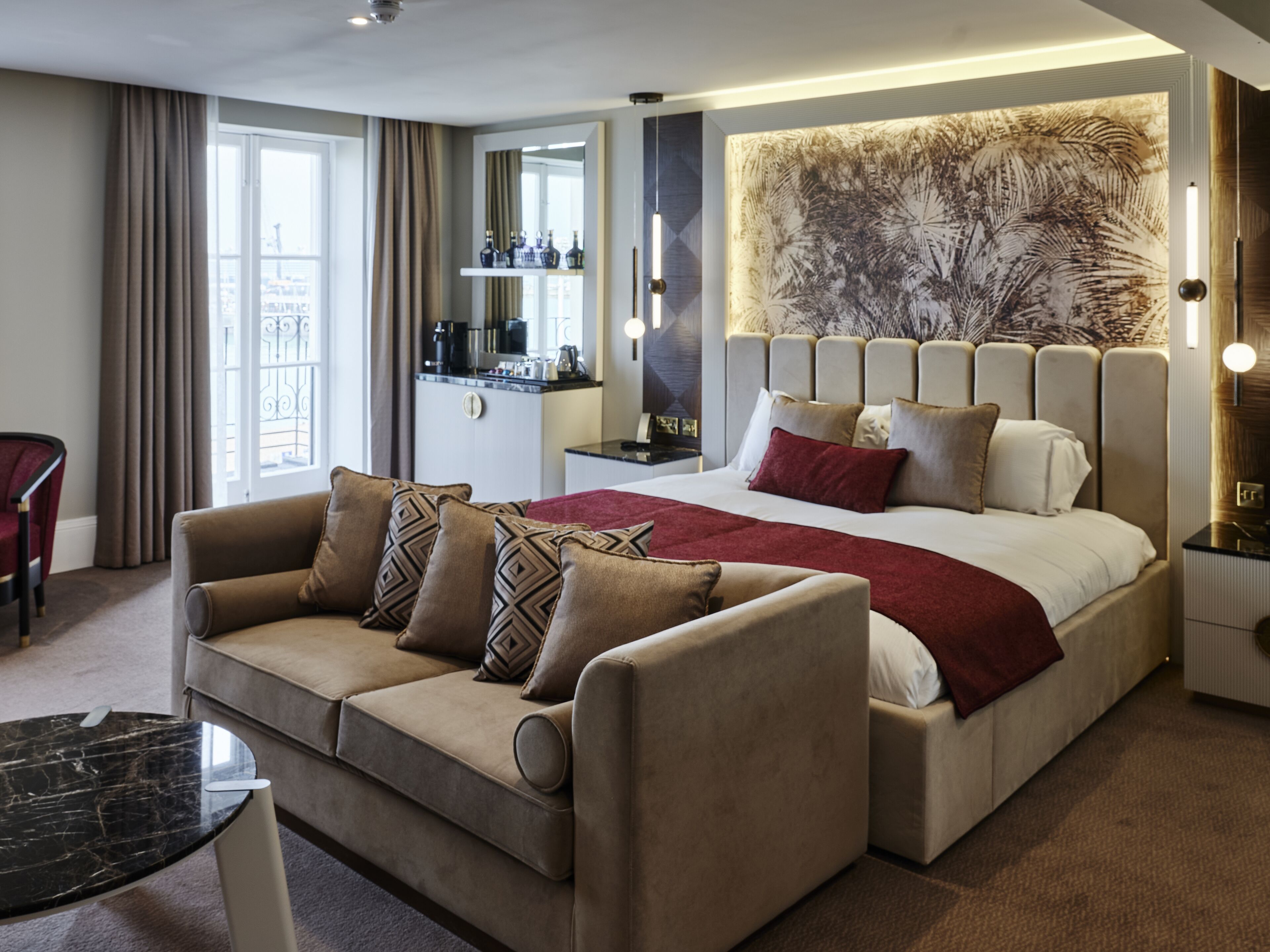 Premium bedding, memory foam beds, in-room safe, individually decorated