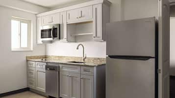 1 bedroom, premium bedding, blackout drapes, iron/ironing board