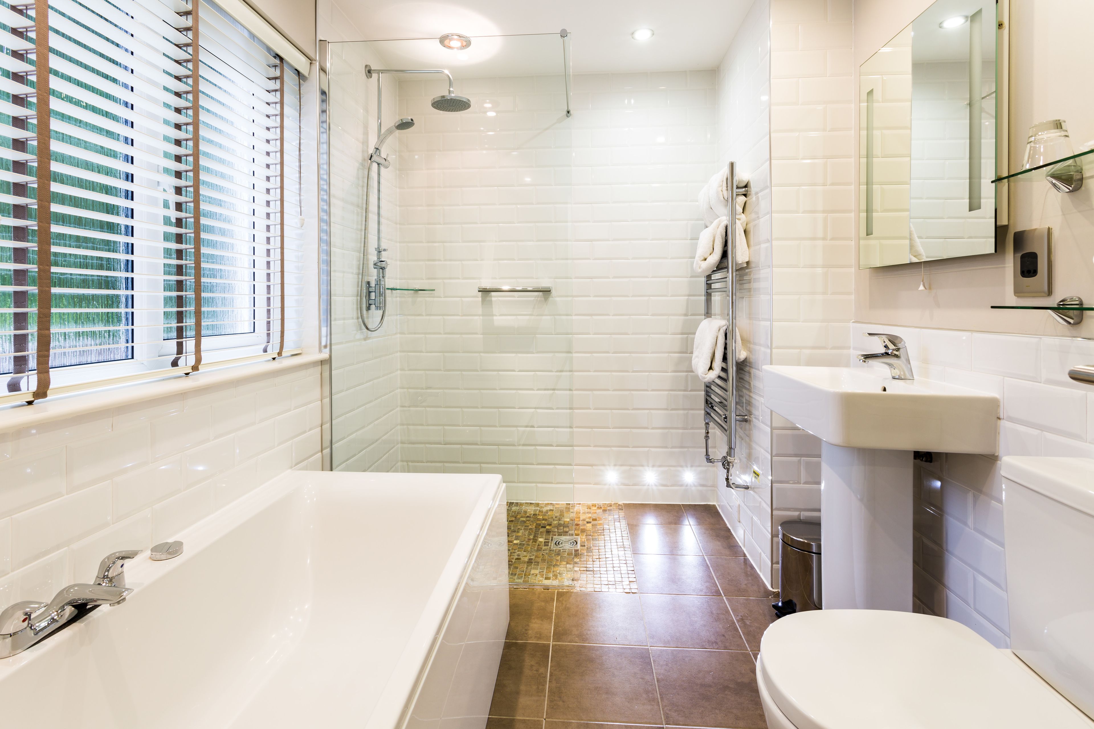 three bed, three bath lodge | bathroom | free toiletries, hair dryer, towels, soap