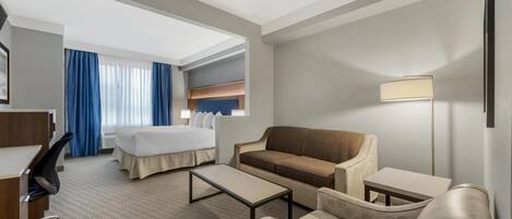 Suite, 1 King Bed, Accessible, Refrigerator & Microwave (with Sofabed) | Premium bedding, pillowtop beds, in-room safe, desk
