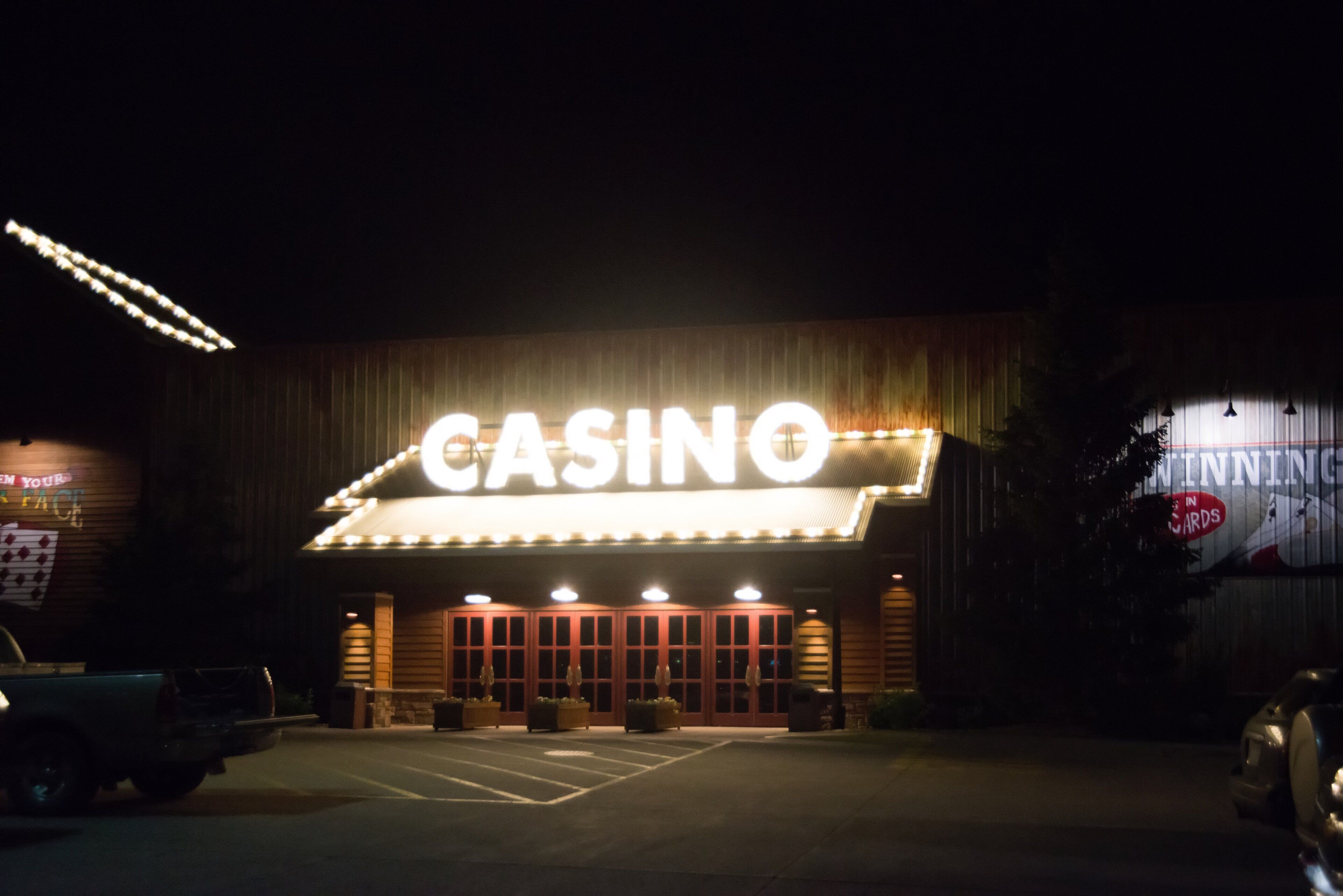 A building with a prominent 'CASINO' sign.