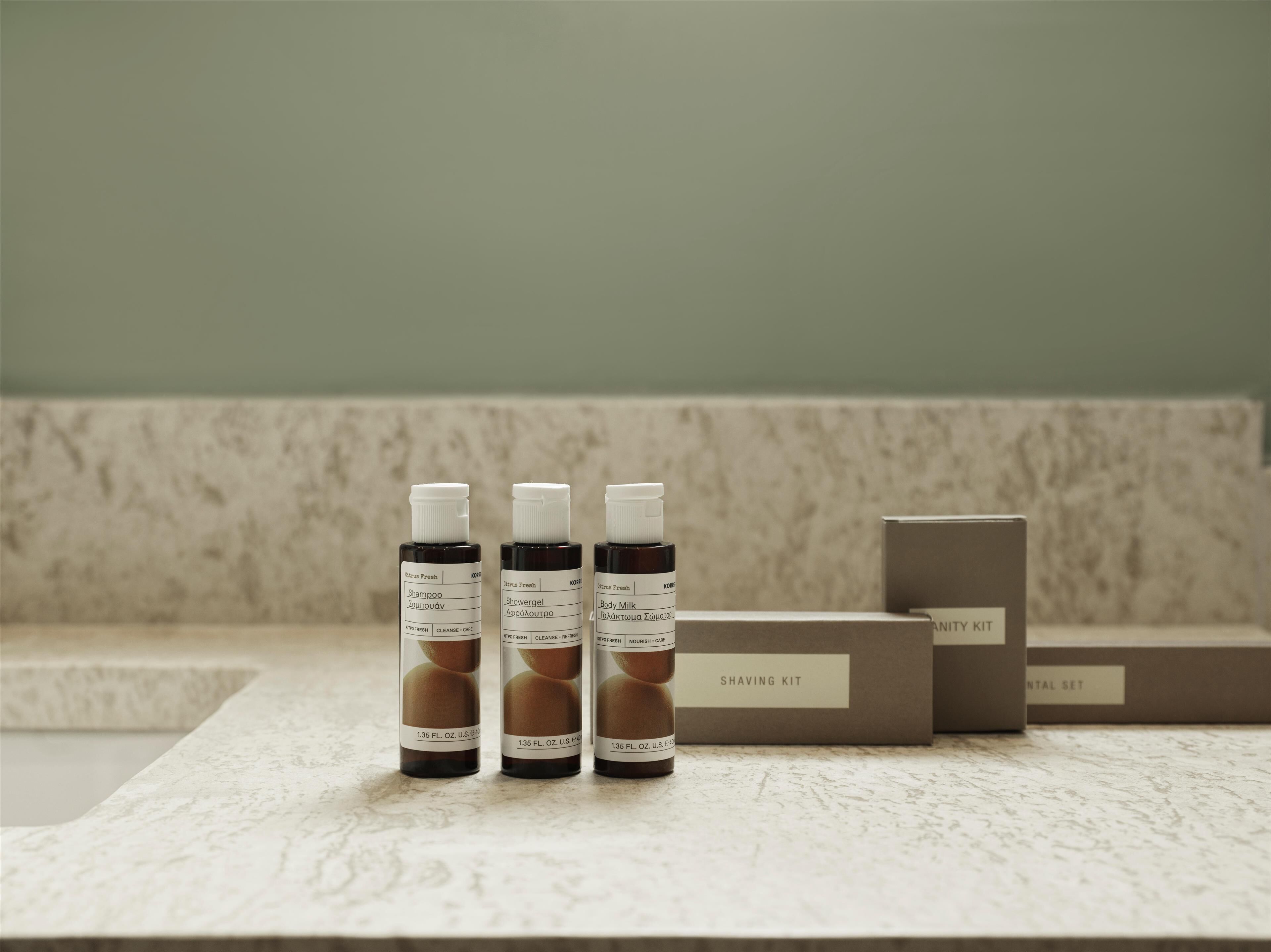 shower, eco-friendly toiletries, hair dryer, towels