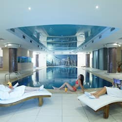 Indoor pool, 2 outdoor pools, pool umbrellas, sun loungers