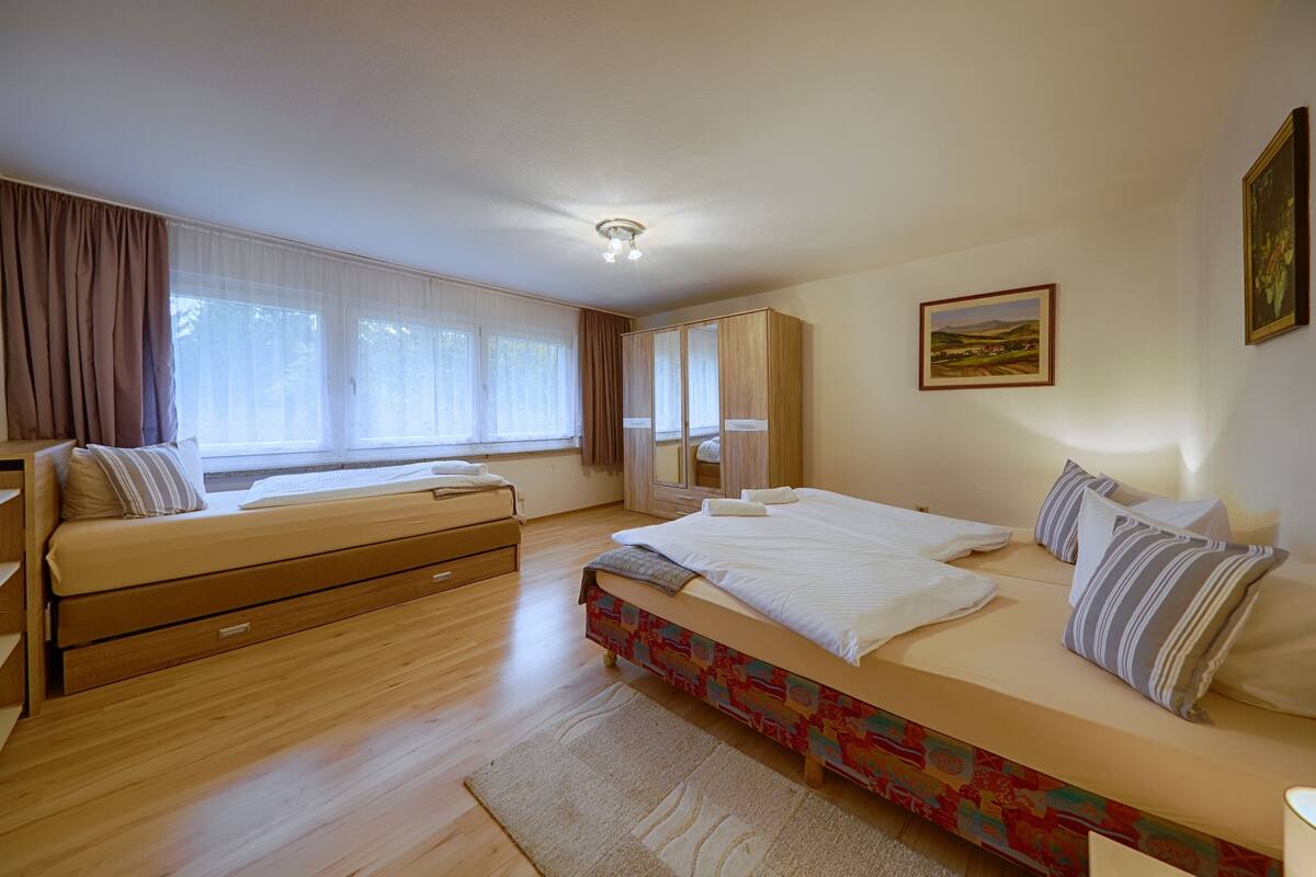 Two Bedroom Apartment for 5 people | Hypo-allergenic bedding, iron/ironing board, free WiFi, bed sheets