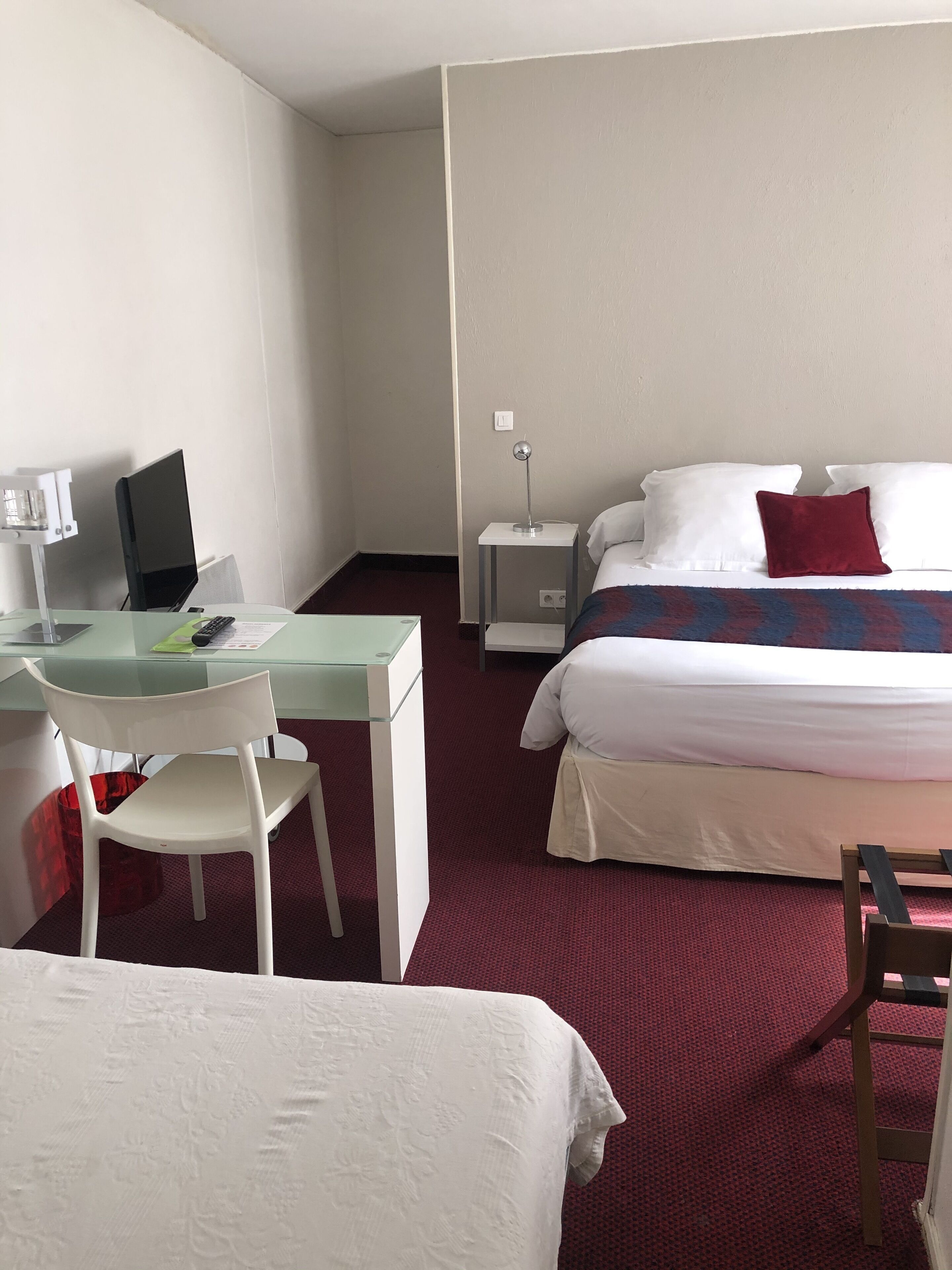 Desk, blackout curtains, iron/ironing board, free WiFi