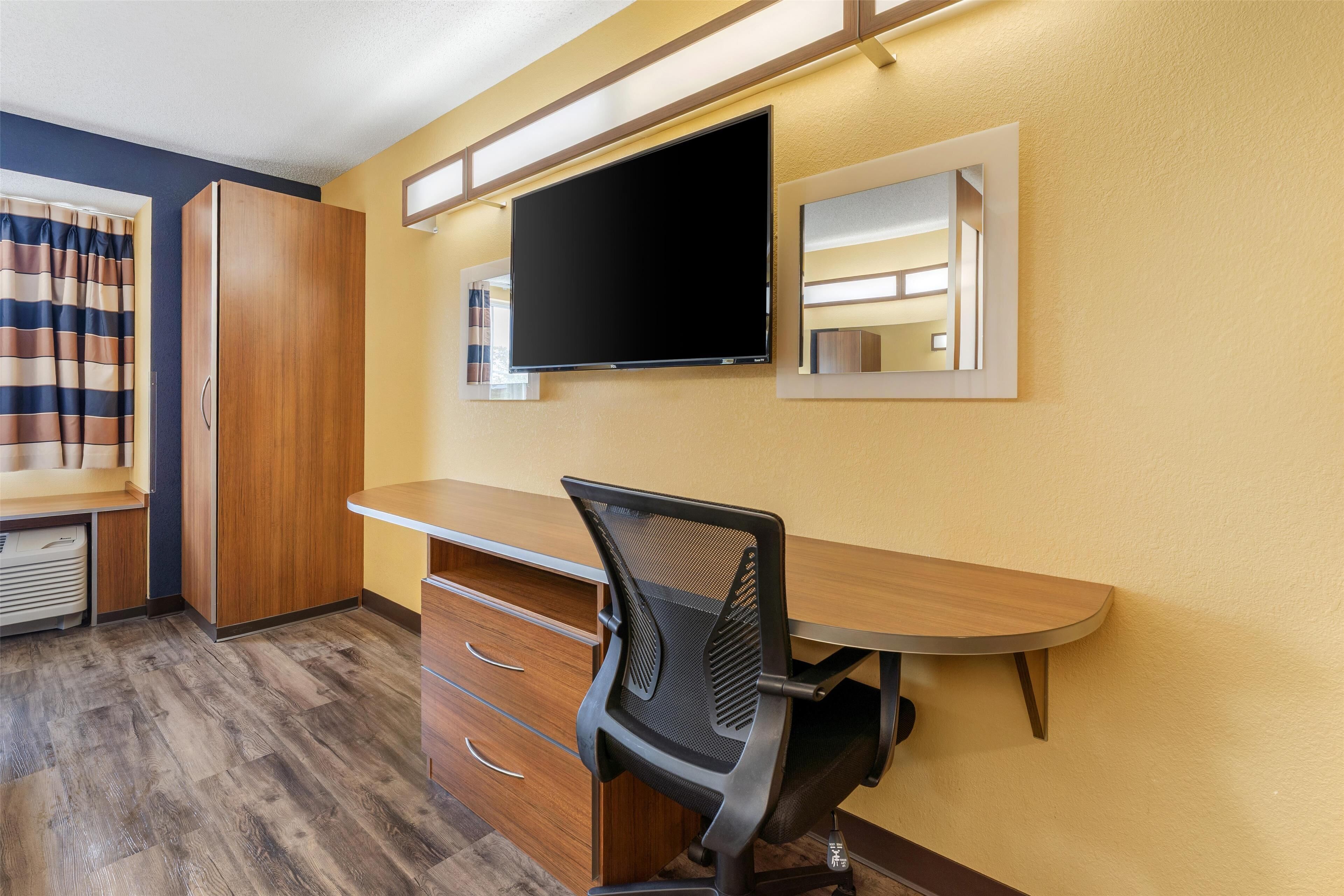 suite, 1 king bed, non smoking, refrigerator & microwave (with single sofabed;larger room) | hypo-allergenic bedding, pillow-top beds, desk, laptop workspace