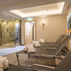 Sauna, steam room, body treatments, facials, manicures and pedicures