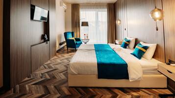 Chambre Standard Double ou avec lits jumeaux | Literie de qualité supérieure, minibar, coffres-forts dans les chambres