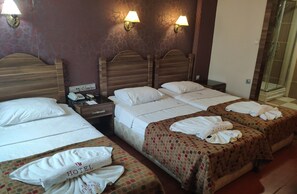 Minibar, iron/ironing board, alarm clocks