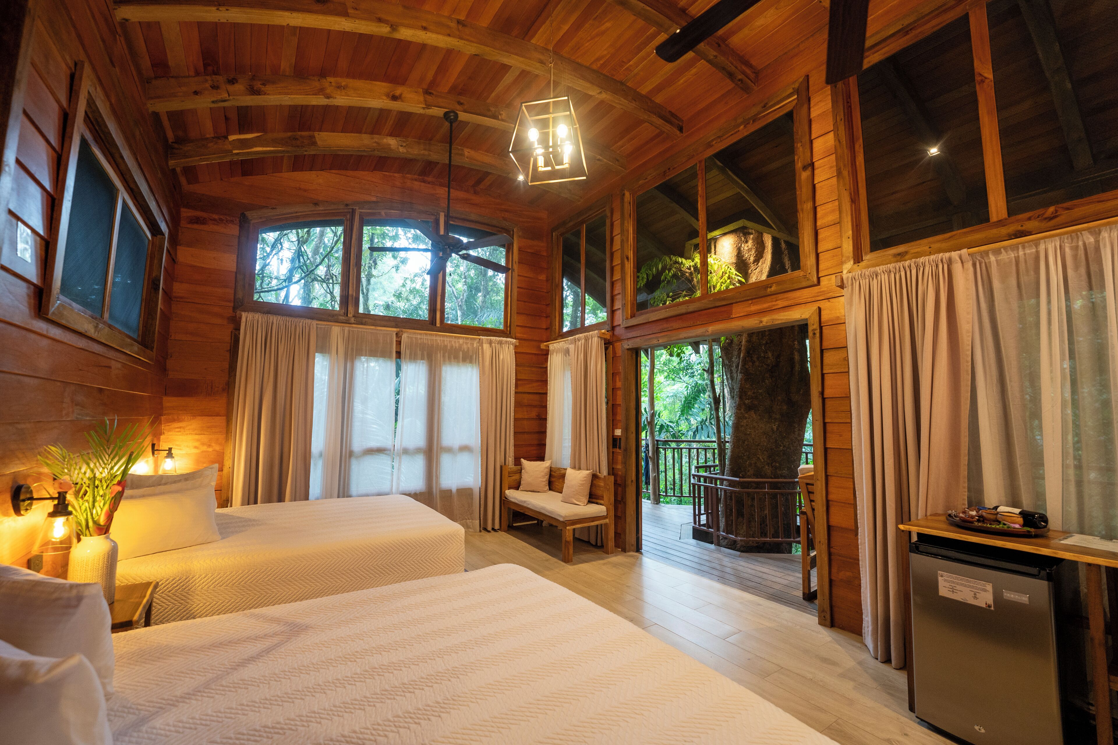 Deluxe Tree House, Multiple Beds, Mountain View | Desk, free cots/infant beds, bed sheets, wheelchair access