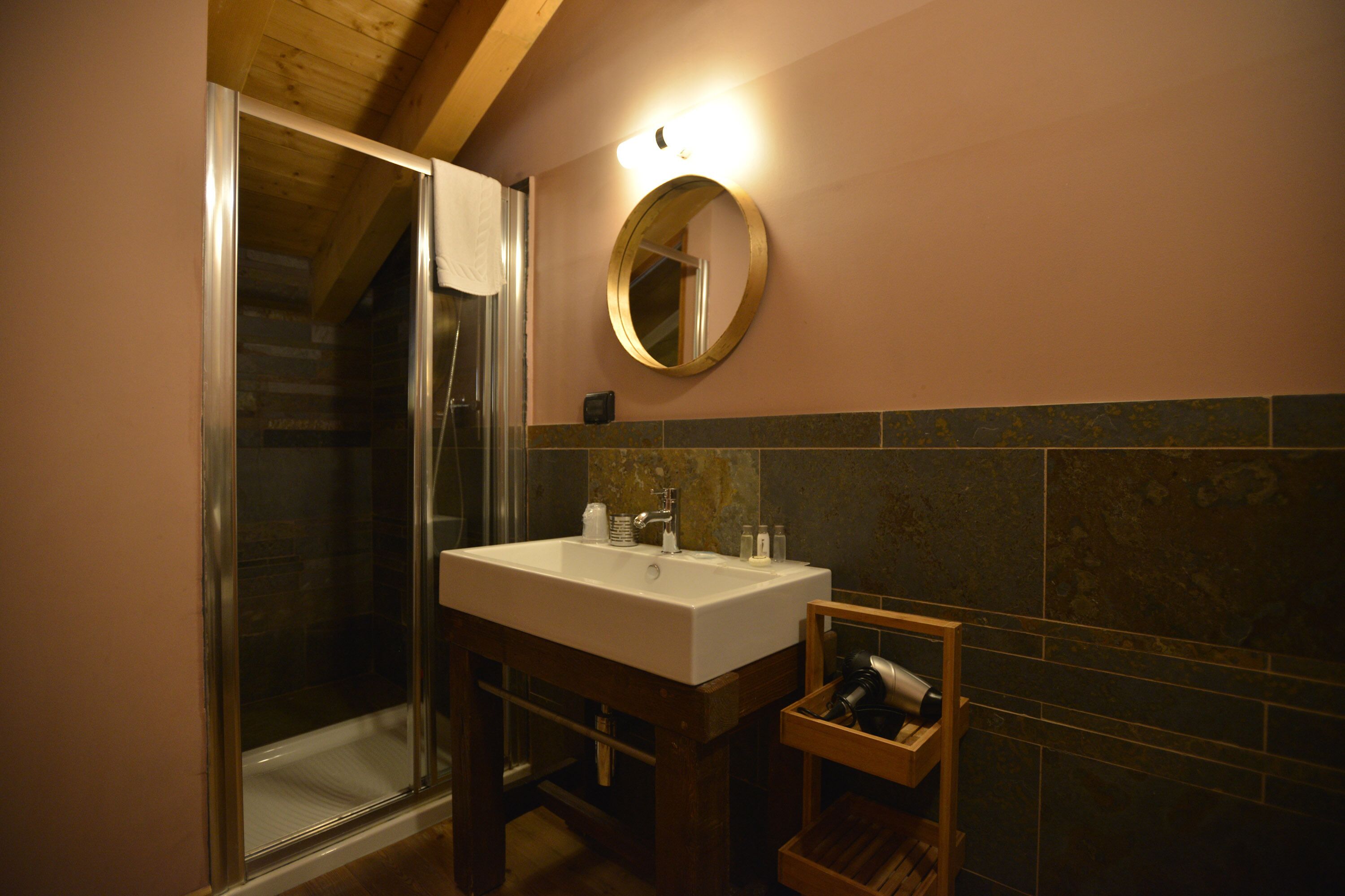 free toiletries, hair dryer, bidet, towels