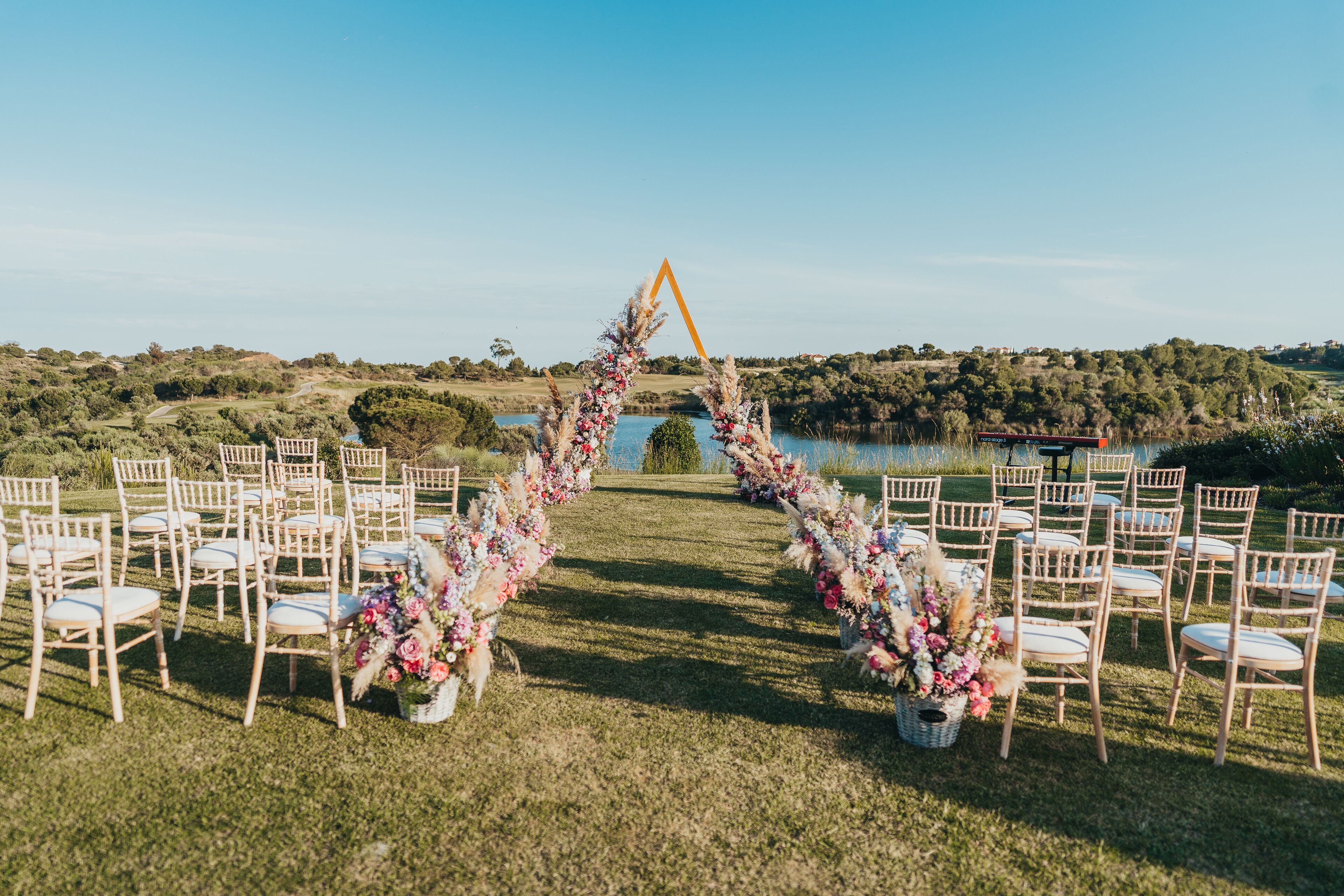 outdoor wedding area