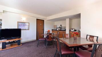 40-inch flat-screen TV with digital channels, TV