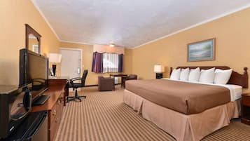 Habitación Deluxe, 1 cama King size | Ropa de cama de alta calidad y escritorio