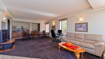 40-inch flat-screen TV with digital channels, TV