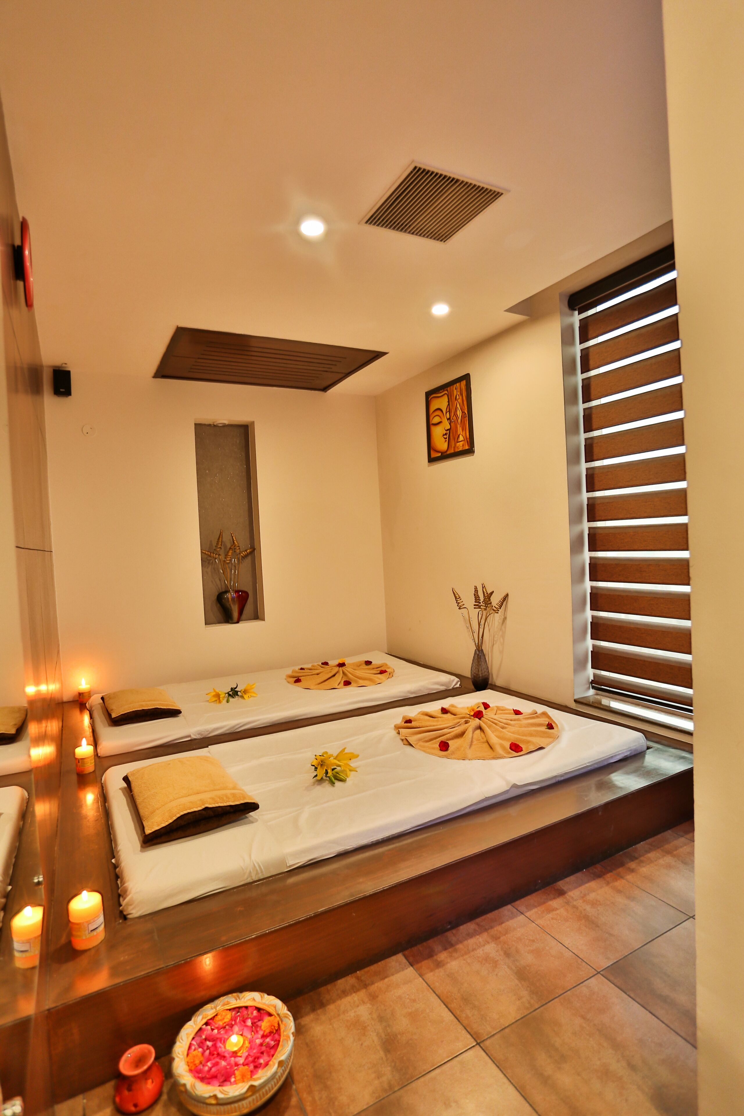 couples treatment room(s), steam room, body treatments, aromatherapy
