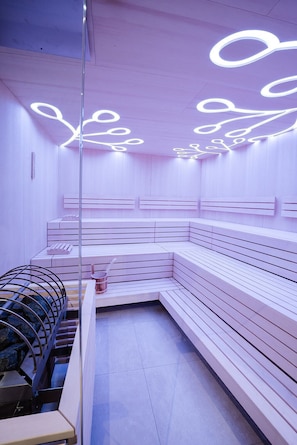 Sauna, boblebad, dampbad
