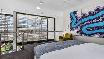 1 Bedroom Loft Penthouse | Individually decorated, individually furnished, iron/ironing board