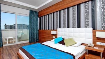 Ropa de cama de alta calidad y minibar