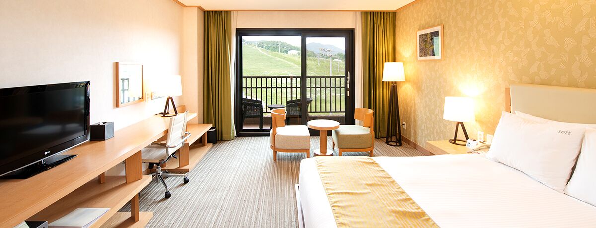 ห้องสแตนดาร์ด, เตียงควีนไซส์ 1 เตียง (Slope View) | วิวจากห้องพัก