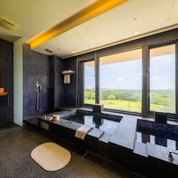 Separate bathtub and shower, spring water bathtub, free toiletries