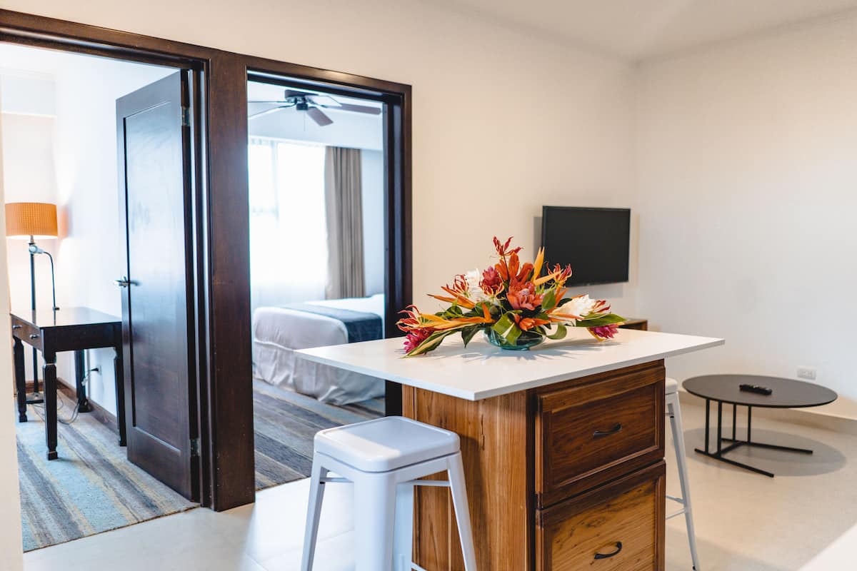 1 habitación y ropa de cama hipoalergénica