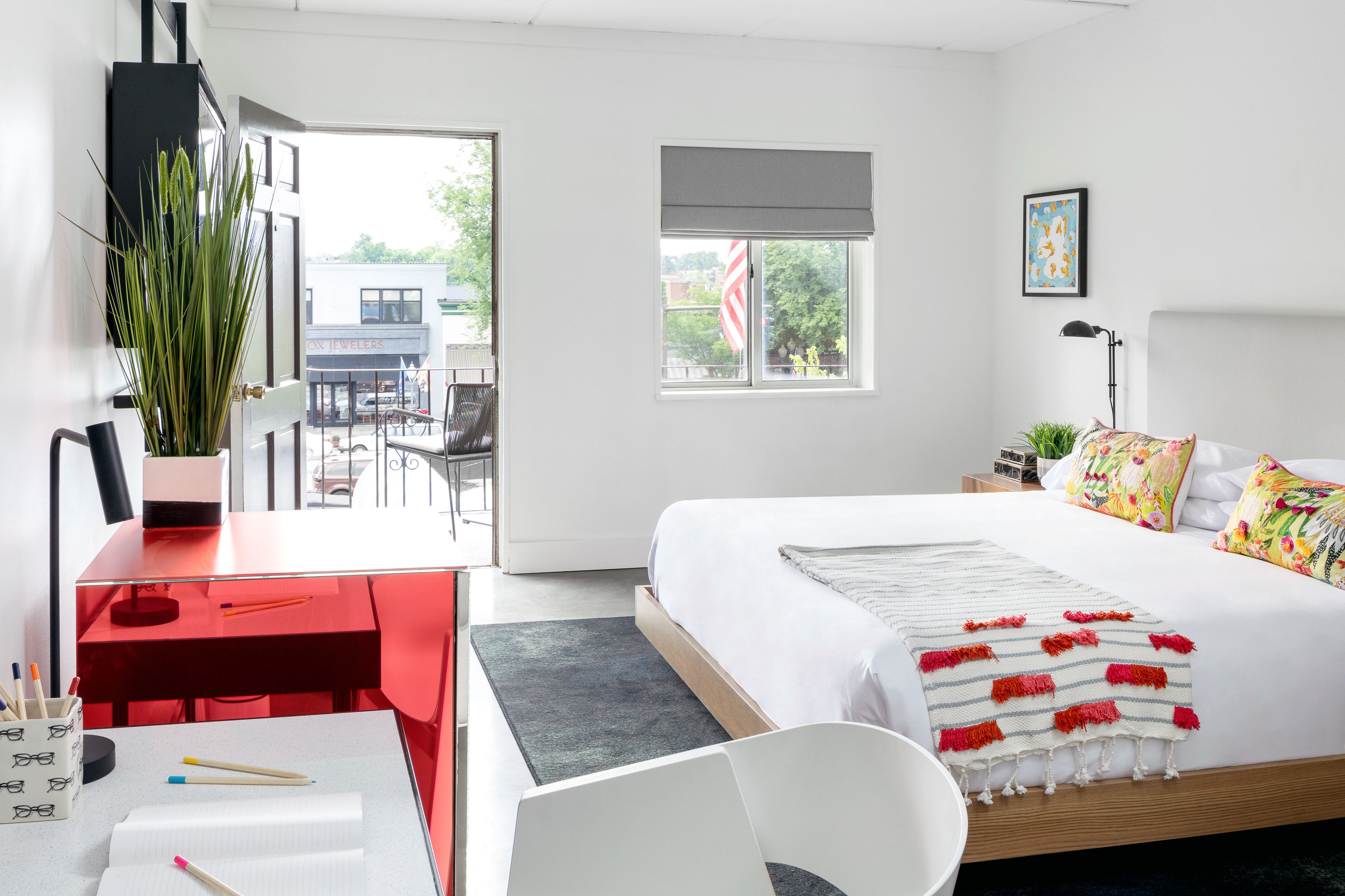 king balcony | premium bedding, blackout curtains, iron/ironing board, free wifi