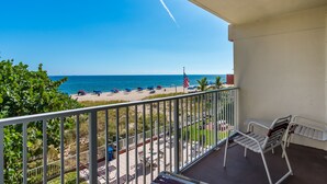 A balcony with a view of the beach and ocean. - La Costa Beach Club (Pompano Beach)