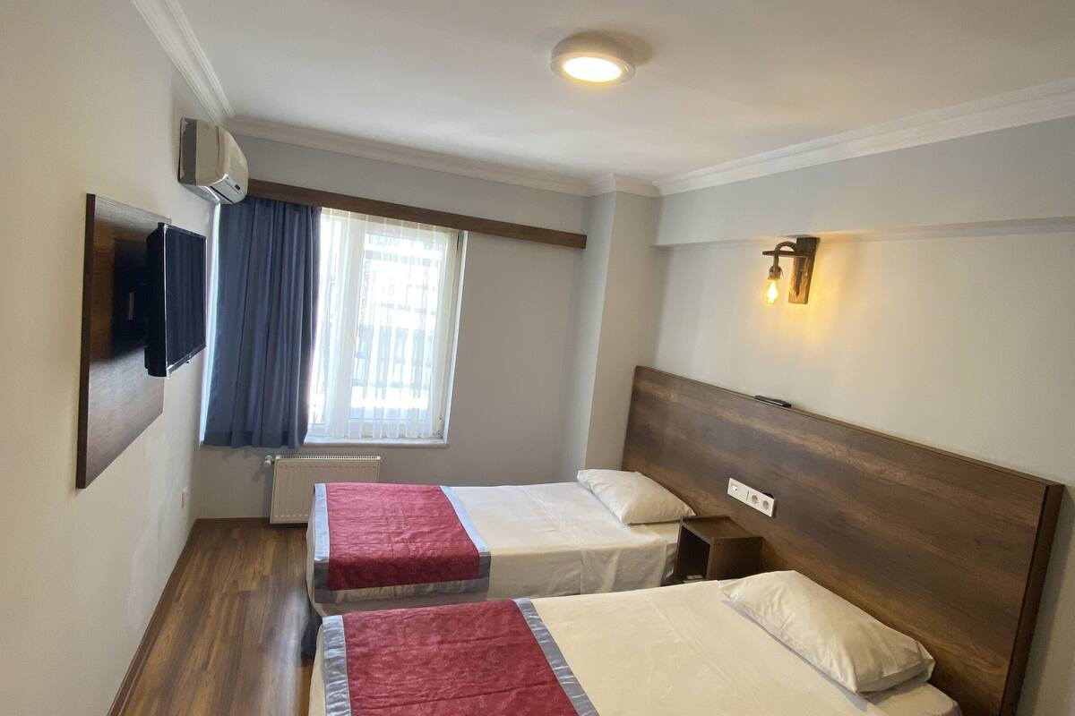 Habitación estándar con 2 camas individuales, 2 camas individuales | Caja de seguridad en la habitación, escritorio y insonorización 