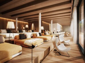 Couples treatment room(s), sauna, hot tub, steam room, body treatments