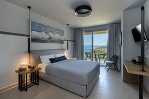 Deluxe Double Room | In-room safe, free WiFi, bed sheets - Asteris Hotel (Kefalonia)